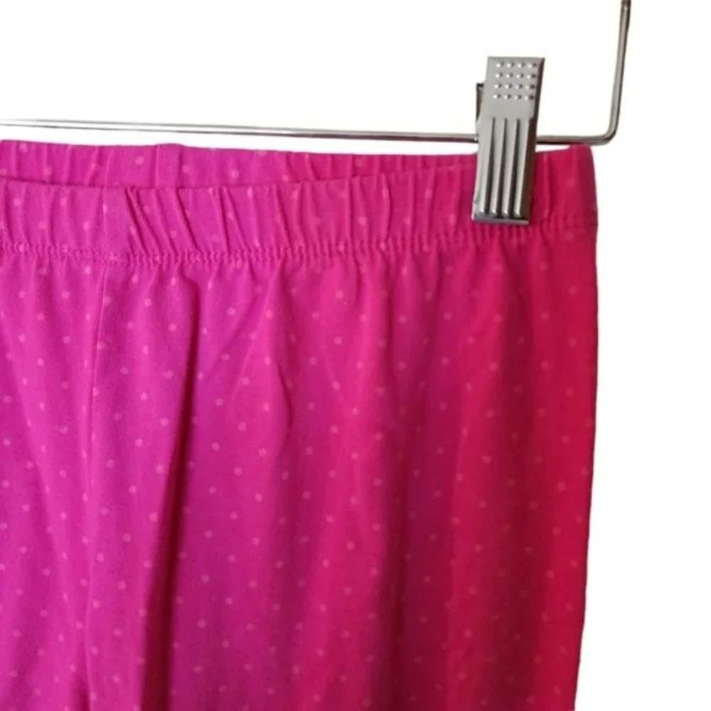 Gymboree Cosmic Club Pink Polka‎ Dot Eyelash Leggings size 10 12 Years Kids Girl